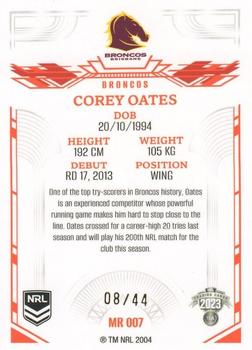 2023 NRL Traders Elite - Mojo Ruby #MR007 Corey Oates Back